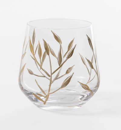 Telysholder med gullblader Telysholder med gullblader